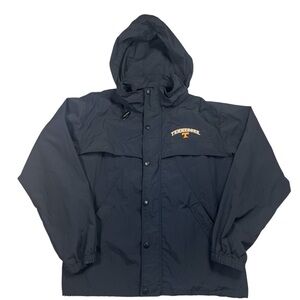 Tennessee Volunteers Hooded Wind Jacket Size Medium Navy Blue Lightweight Vols